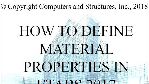 2 How to define Material properties