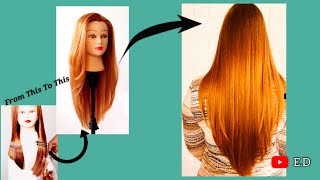 2 ))) DIY V front layers cut and back V shape hair#layershaircut
