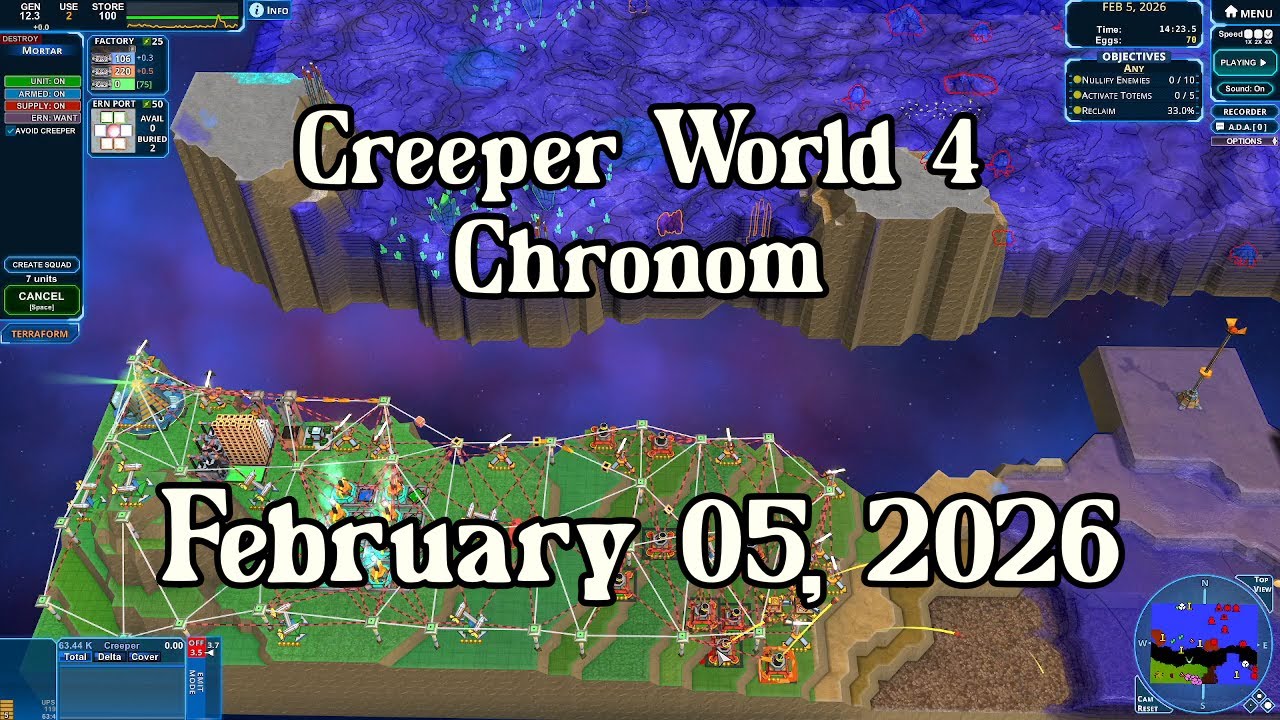 Creeper World 4 Daily Map –  February 05, 2026 | No Commentary