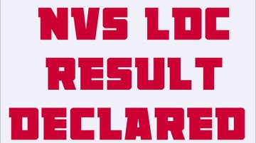 NVS LDC RESULT 2019 Navodaya vidyalaya samiti ldc result declared