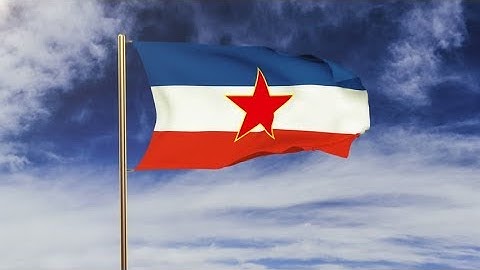 4K Yugoslavia flag waving in the wind. Green screen, alpha matte. Loopable animation Stock video
