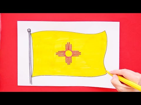 How to draw the State Flag of New Mexico
