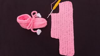 🧶 Easy Crochet Baby Booties for Beginners 0-3 months