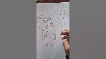 Pikachu drawing in 2 style #pikachu #pokemon #pikachudrawing #art #pikachushading #shortsvideo
