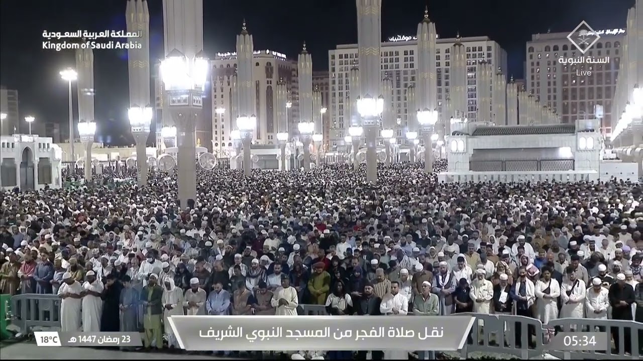 صلاة الفجر للشيخ عبدالباري الثبيتي 23 رمضان 1447هـ