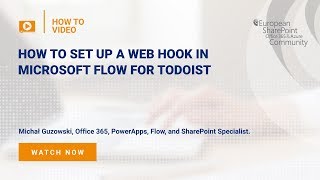How To set up a web hook in Microsoft Flow for todoist with REST API