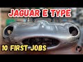 Jaguar e type back from paint shop  restoration pt 10