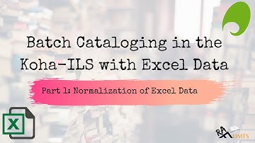 Normalization of Excel Datasheets | Koha Batch Cataloging with Multiple Items