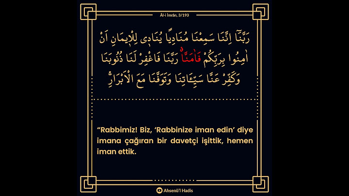 Rabbimiz! Günahlarımızı bağışla. Kötülüklerimizi ört.... (Ali İmran, 3/193) #Shorts