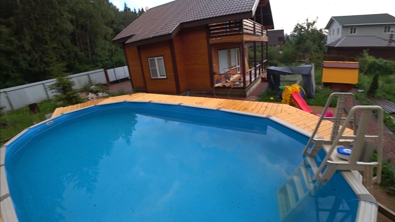 БАССЕЙН НА ДАЧЕ. ГРЕЕМ ВОДУ. ЭКСПЕРИМЕНТИРУЕМ. - YouTube