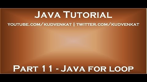 Java for-lus