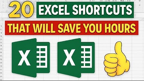 Top 20 Excel Shortcut Keys You Should Know in 2025 🔥