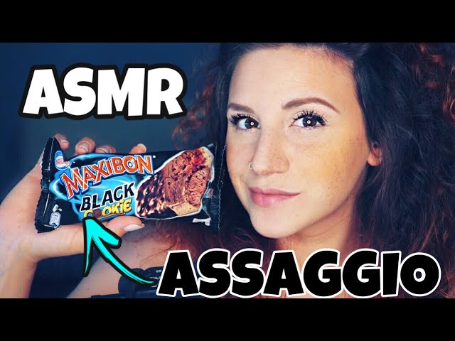 ASMR ita • ASSAGGIO con voi il MAXIBON BLACK COOKIE 🍦🍪 Mukbang • Eating Sounds