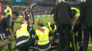 Marcin Wasilewski Injured Anderlecht - Standard 30-08-09