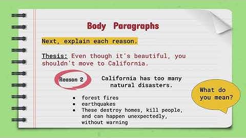 Persuasive Essay   Body Paragraphs