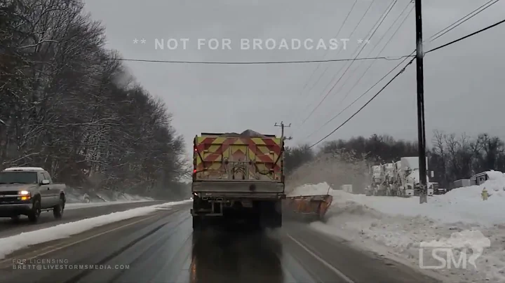 12-22-2022 Hughesville to Montoursville, PA - Heavy Snow, Plows, Vehicle In A Ditch, Storm Clean-Up