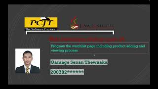 Java Institute|Web Programming | Eshop | Part-25