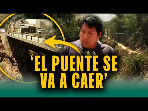 'Un peligro inminente': Puente que une 8 distritos en riesgo de colapso ante fuerza de los huaicos