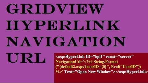 Asp Net Gridview Hyperlink Navigation URL with Querystring | Eval binding