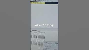 Wincc 7.5 to SQL dada base