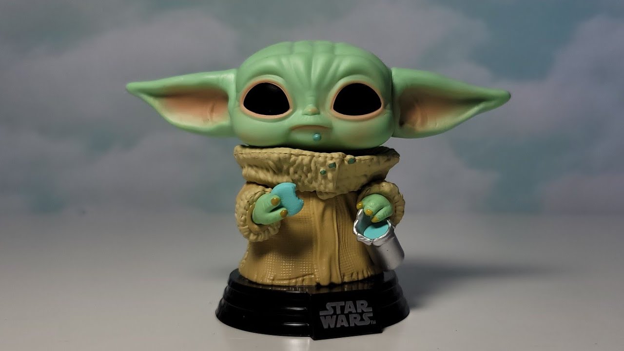 4K Baby Yoda Eating Blue Cookies🍪 Funko Pop #465! Grogu/The Child Star  Wars Mandalorian! - YouTube