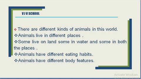 Class 3 EVS chapter 5-The World of Animals Introductory Video by Anuradha Chatterjee .