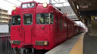 名鉄6000系三河ワンマン更新車 6044f＋6039f(普通猿投行き）知立駅 発車‼️