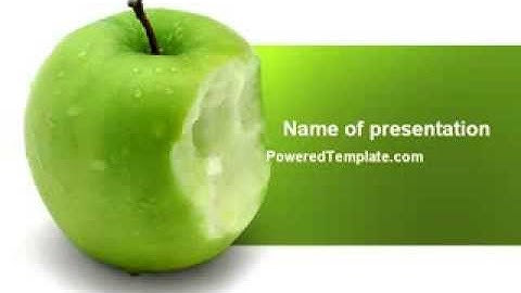Apple Bite PowerPoint Template by PoweredTemplate.com