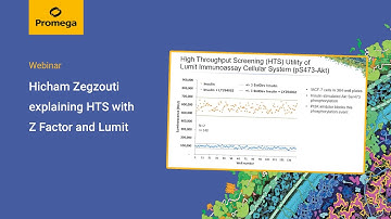 Promega and Arctoris webinar clip with Hicham Zegzouti explaining HTS with Z Factor and Lumit
