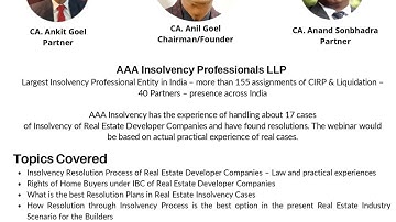 Insolvency of Real Estate Companies, Part - II - AAA Insolvency