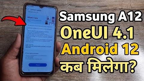 Samsung A12 OneUI 4.1 Android 12 Update 🔥