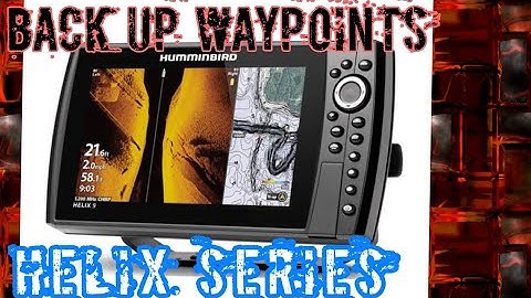 Humminbird Helix Waypoint Export Tutorial - How to back up Waypoints