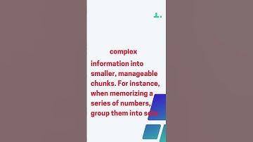 Enhance the brain and memory with memory  chunking #shorts #shortvideo #challenge #subscribe