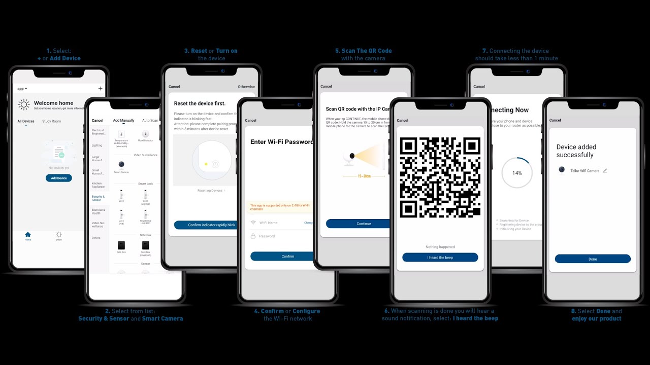 How to install Tellur WiFi Smart Indoor Camera (TLL331071)