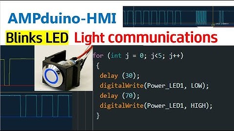 AMPduino HMI #15 | CODE Improvements POWER On OFF SW1 and LED1