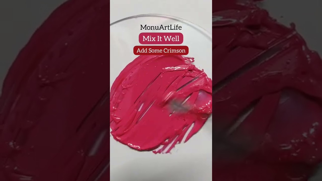 Cerise Pink | Color Mixing Tutorial | MonuArtLife | 