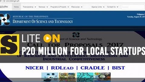 DOST mogahin og P20 million for local startups