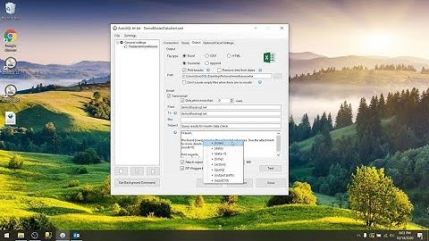 How to schedule a SQL query and send the result by mail