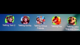 Talking tom 2 Vs Talking Gorilla Vs Talking Circus Friends Vs Talking Fox vs Talking John Dog screenshot 1