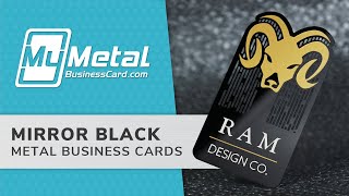 Sleek Mirror Black Metal Business Cards | My Metal Business Card