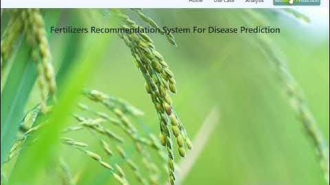 IBM-Fertilizer recommendation system for  disease prediction project demo video