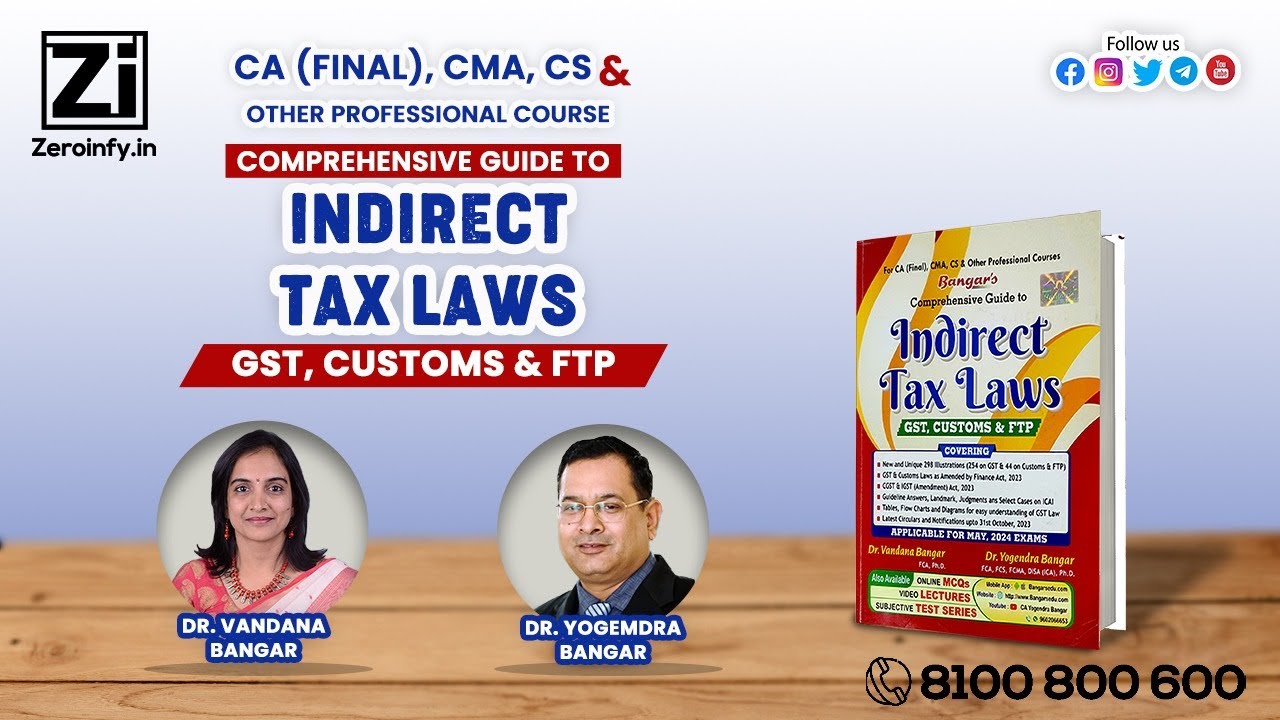 CA Final Indirect Tax IDT Guide May 24 By CA Yogendra Bangar and CA ...