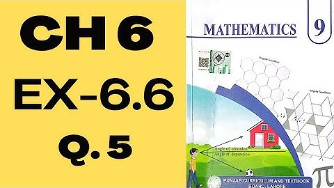 Class 9th Math New book Exercise 6.6 Question 5 - Ex 6.6  Q 5 -  9 Class Math Ex # 6.6 - PCTB