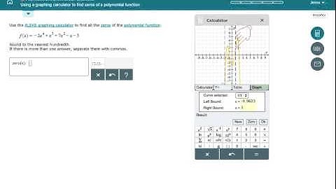 Using a graphing calculator to find zeros of a polynomial function