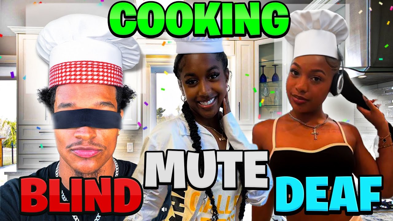 BAKING BLIND DEAF AND MUTE WITH MY BOYFRIEND AND @brooklynfrost6852