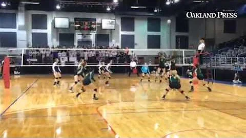 Katherine Carlson with a kill in game three for No...