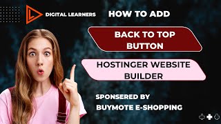 How to Add a Back to Top in Hostinger Website Builder