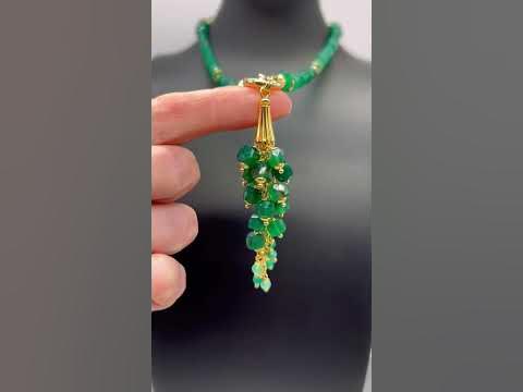 Украшения с ХРИЗОПРАЗОМ #украшения #бусы #шайдова #чокер #jewelry - YouTube