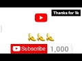 Thanks for 1k subscriber #thanks #subscribe #support #din_esh918