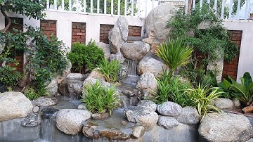 Thi công hồ cá Koi và thác đá vân mây Đà Nẵng. 0935227999